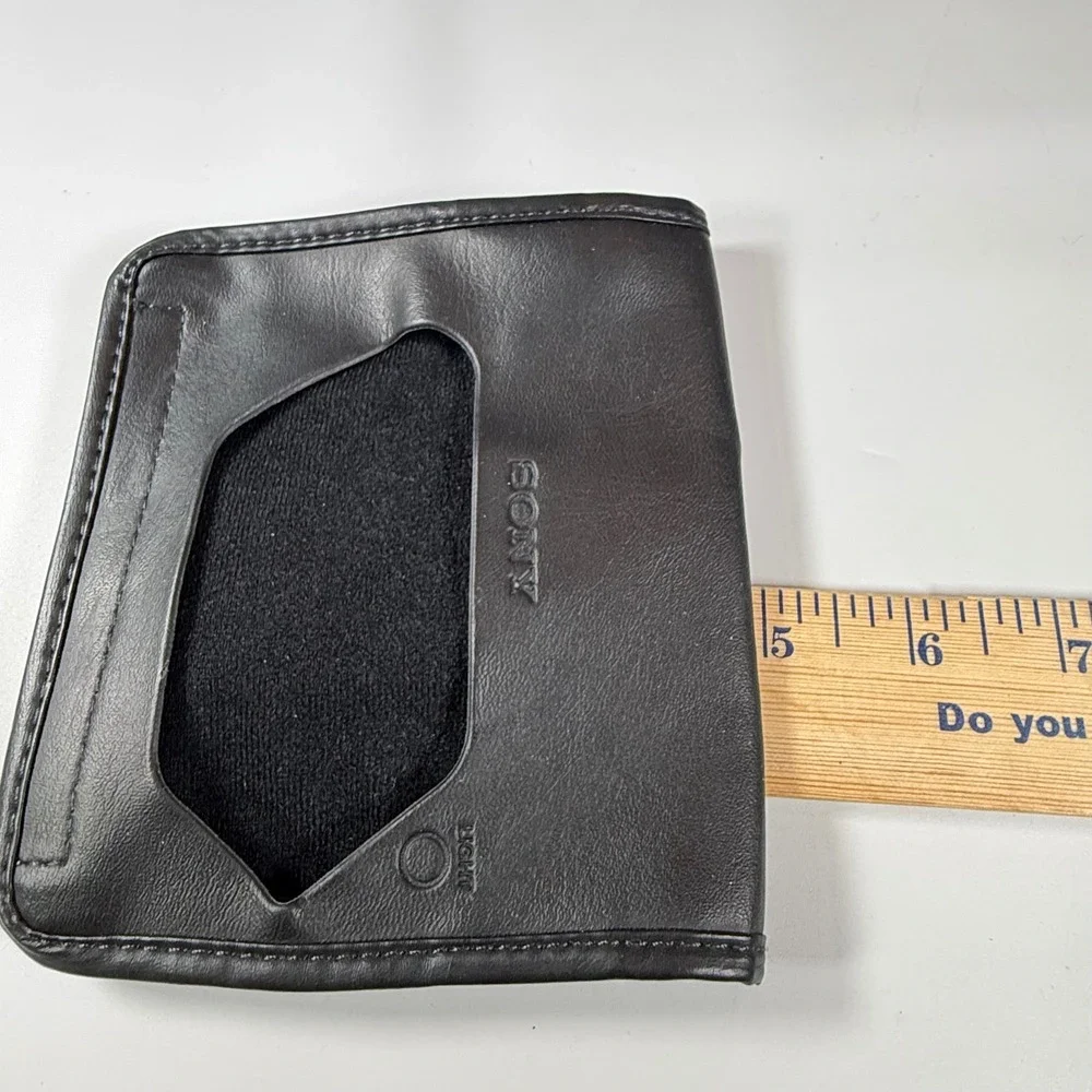 VTG Sony TCD-D8 DAT Walkman Protective Pouch Case Black Leather Retro Y2K Tech